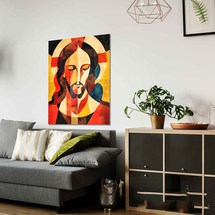 Abstract Jesus Painting