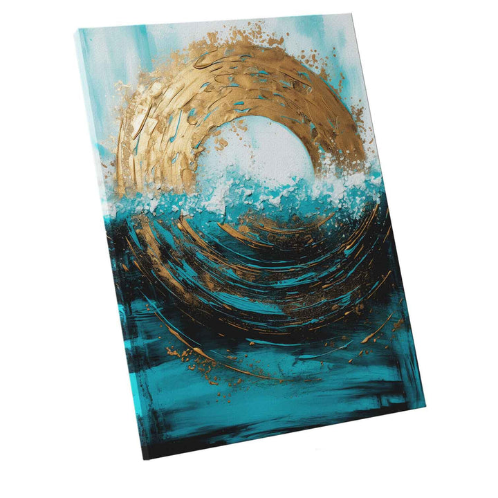 Abstract Canvas Wall Art – Meeting Of The Sun And The Sea Painting