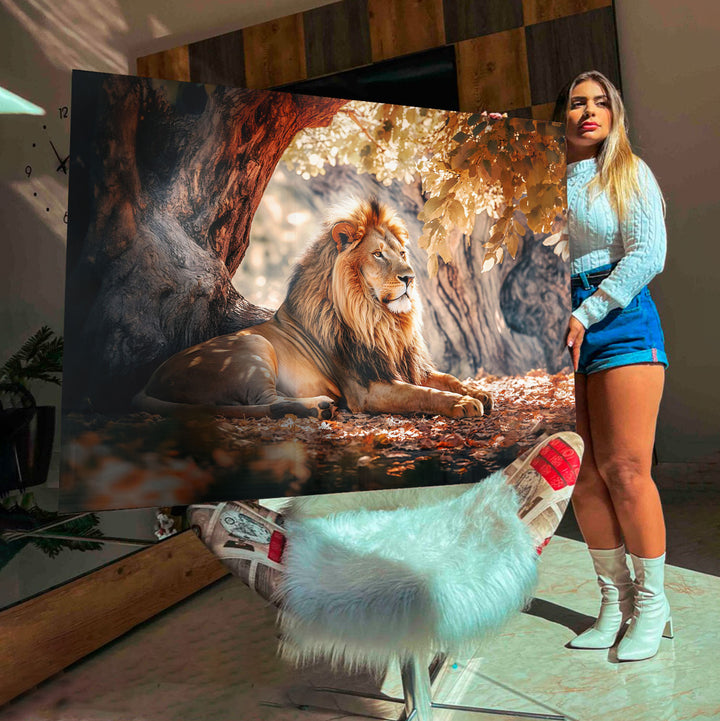 Calm of Lion Canvas Print
