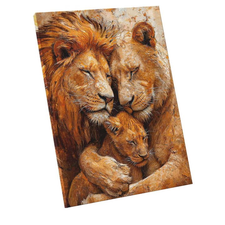 Cozy Lion Family Painting