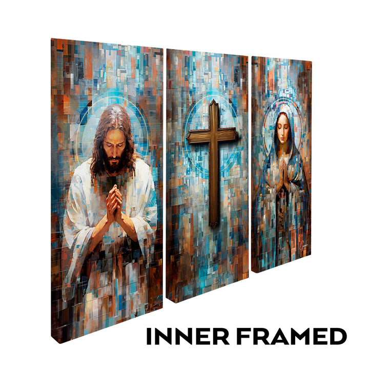 Catholic Wall Art Set in a Living Room Setting