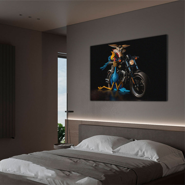 The Coyote’s Victory Canvas Print – Desert Wildlife Wall Art