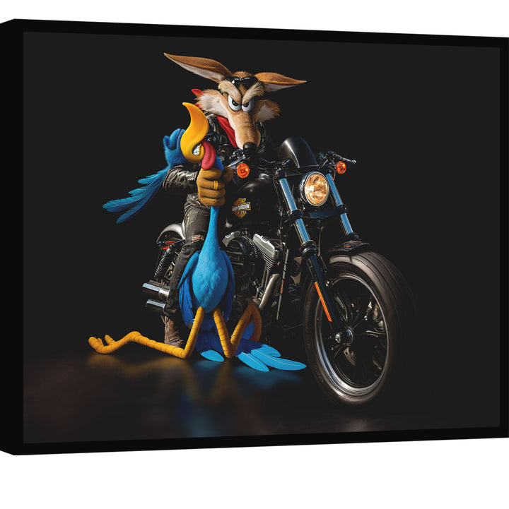 The Coyote’s Victory Canvas Print – Desert Wildlife Wall Art