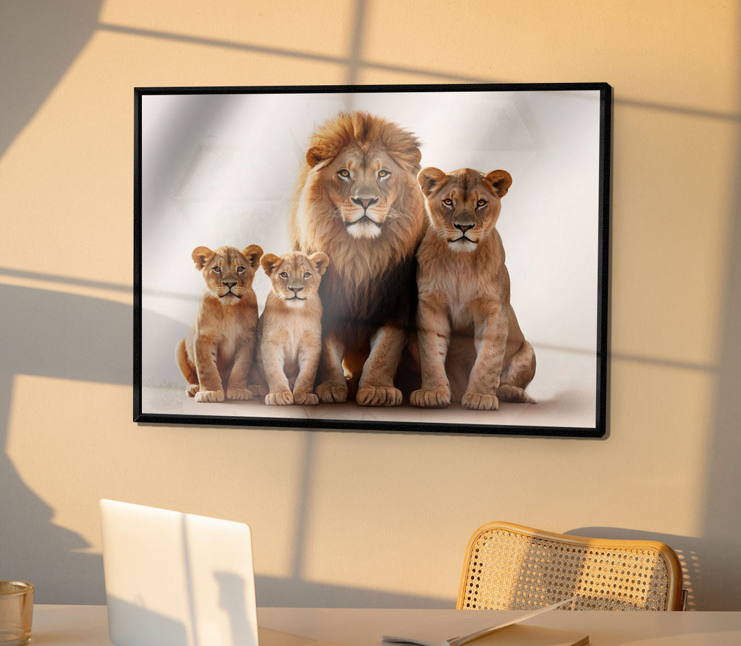 Lion Family Canvas Print