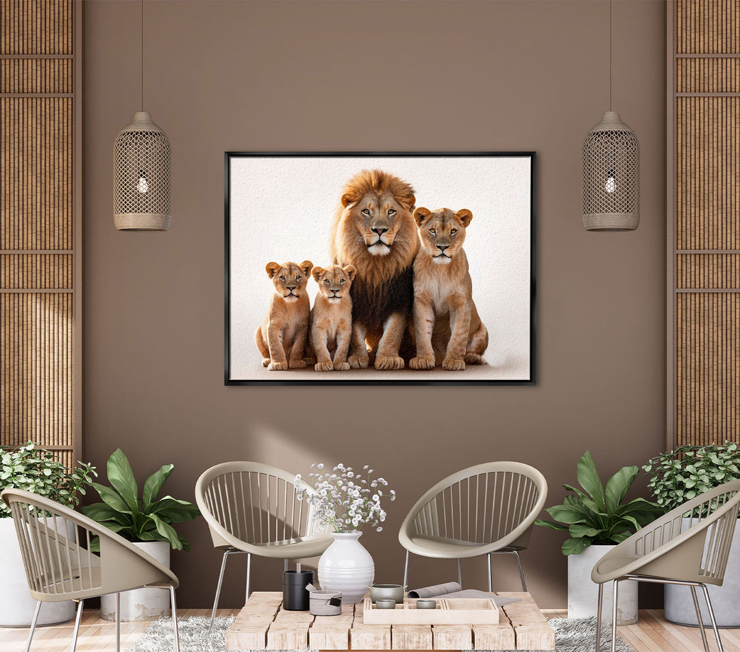 Lion Family Canvas Print