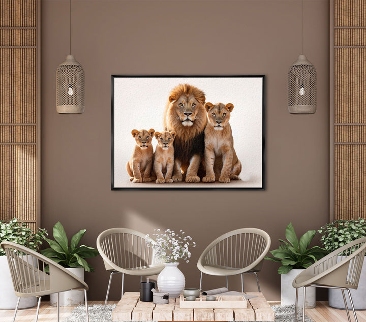 Lion Family Canvas Print