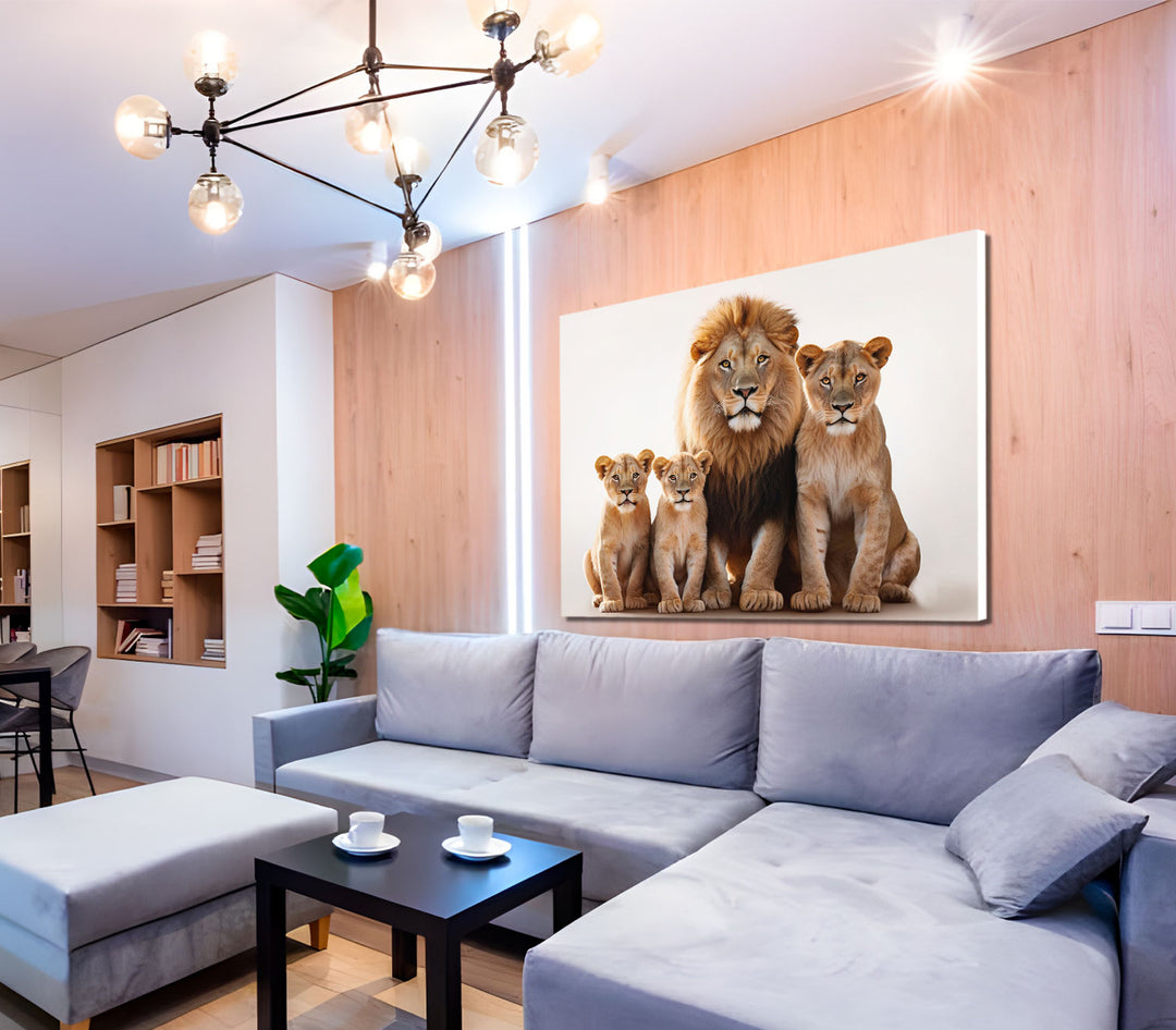 Lion Family Canvas Print