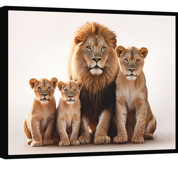 Lion Family Canvas Print