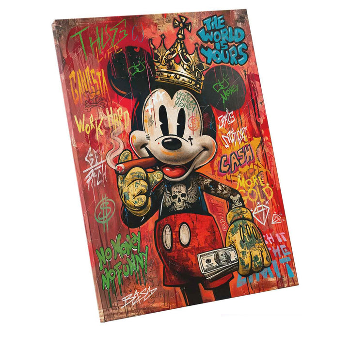 Micky Mouse Success Pop Graffiti Wall Art