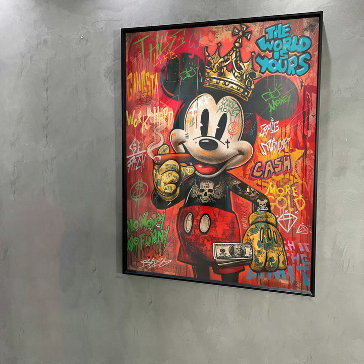 Micky Mouse Success Pop Graffiti Wall Art