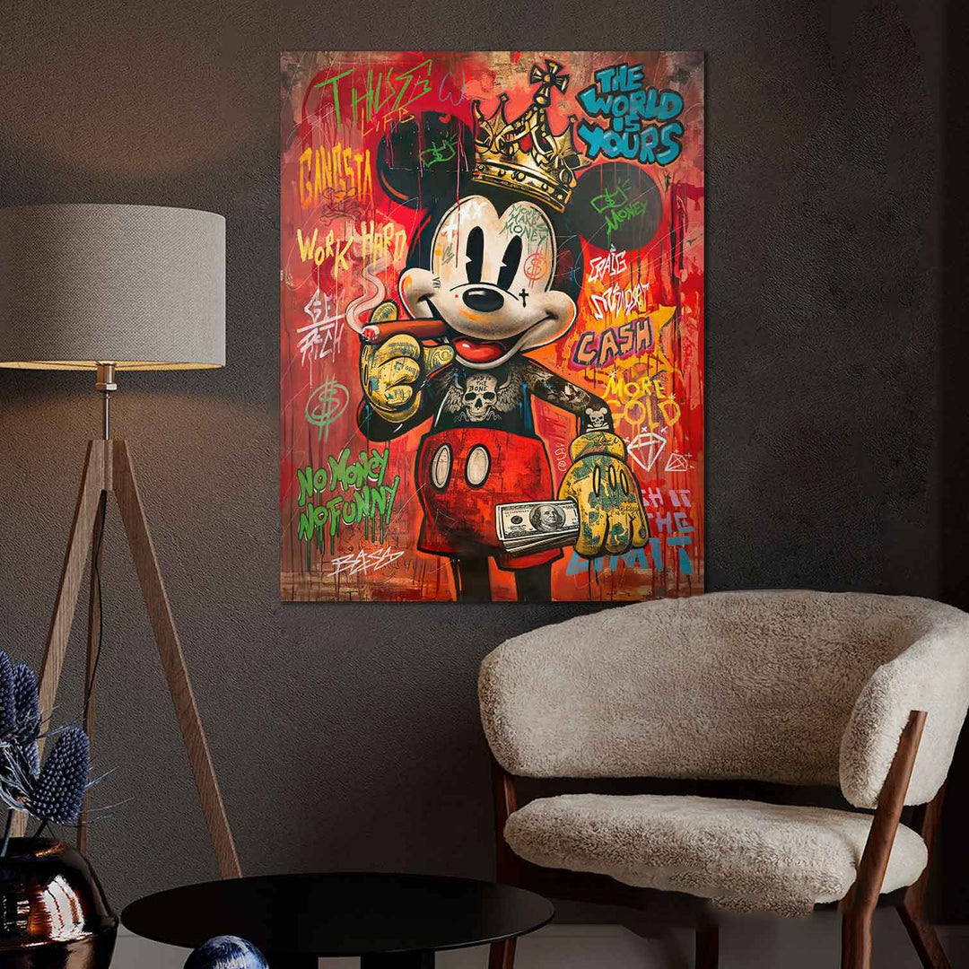 Micky Mouse Success Pop Graffiti Wall Art
