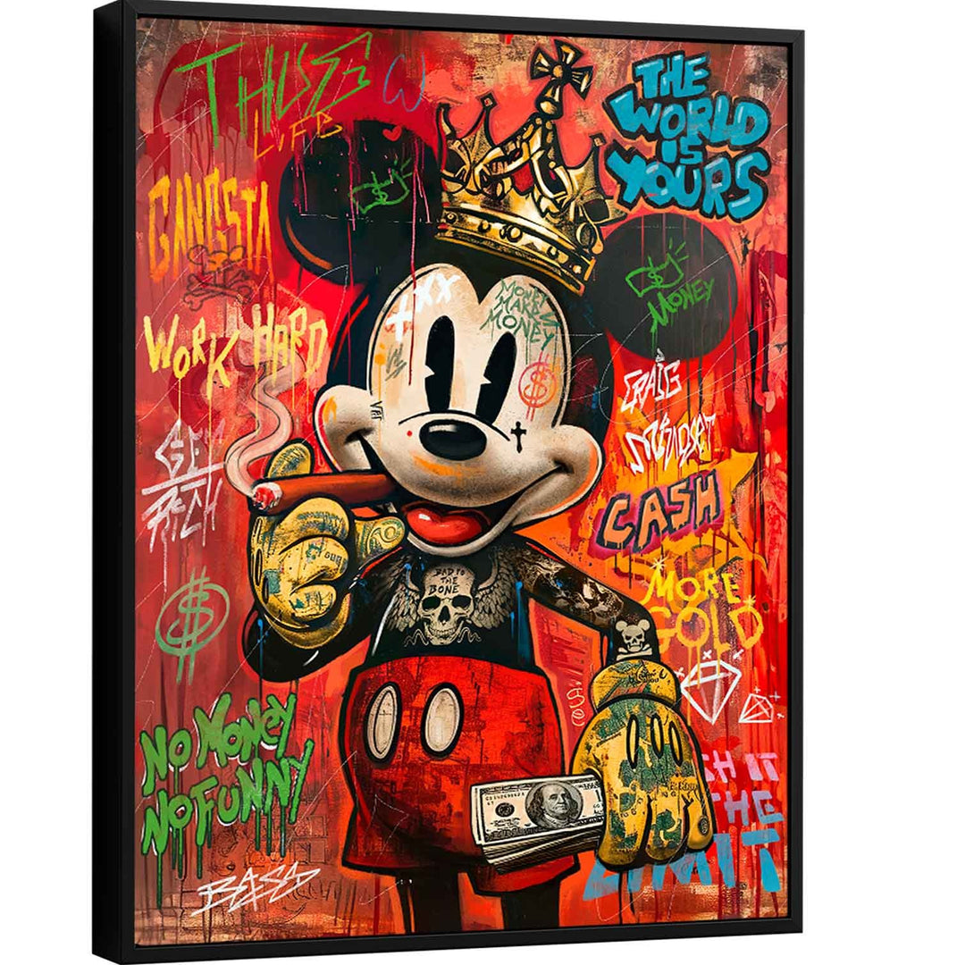 Micky Mouse Success Pop Graffiti Wall Art