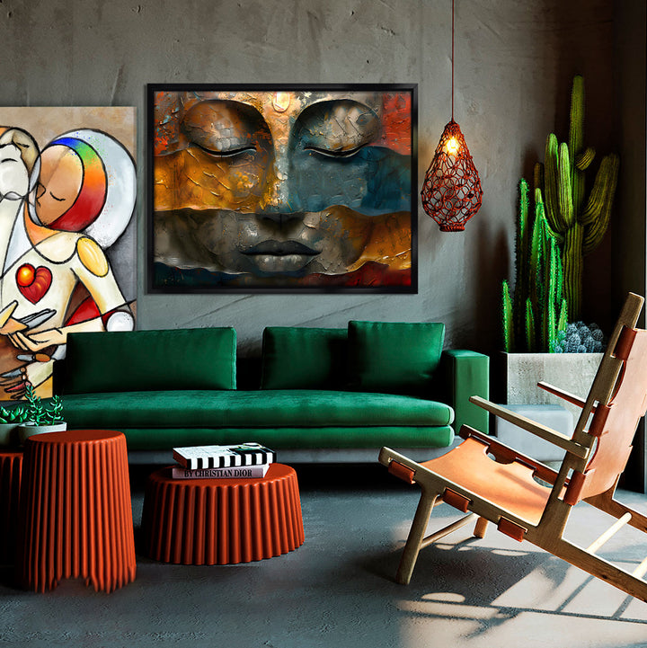 Holy Buddha Abstract Painting