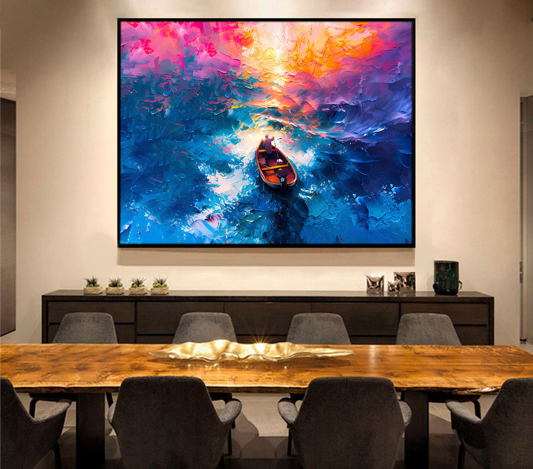 Abstract Sea Colorful Canvas Print