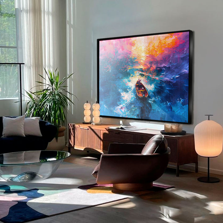 Abstract Sea Colorful Canvas Print