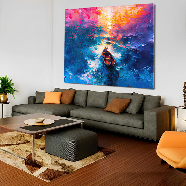 Abstract Sea Colorful Canvas Print