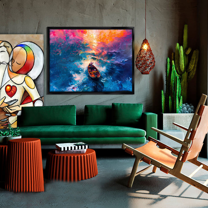Abstract Sea Colorful Canvas Print