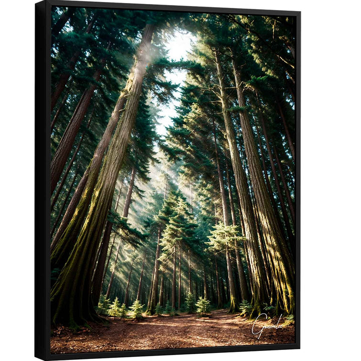 Mary in the Forest Canvas Print – Heavenly Mother Nature Art