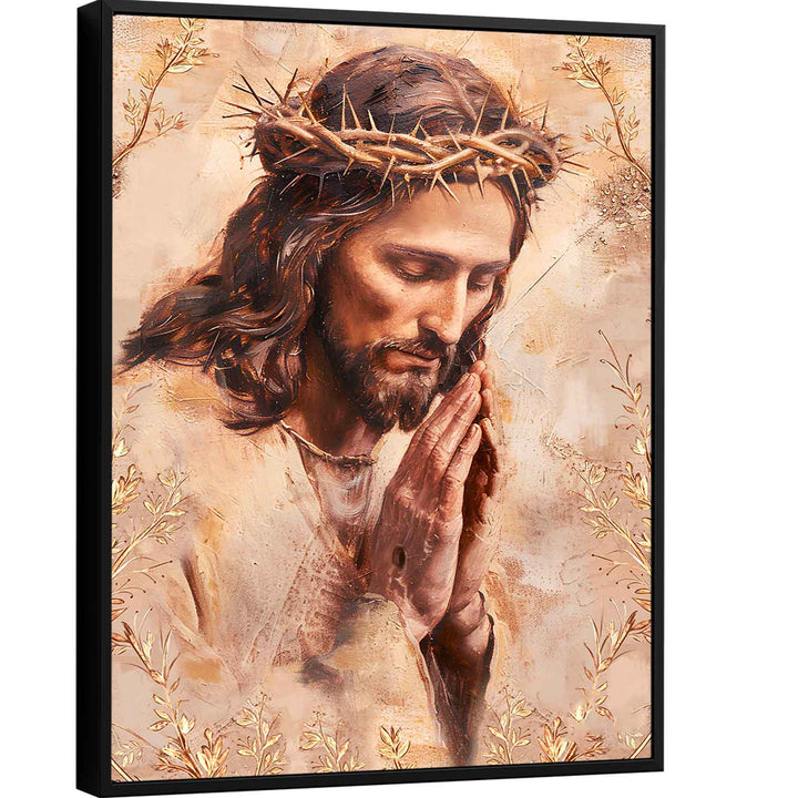 Jesus Praying Religious Sacred Art