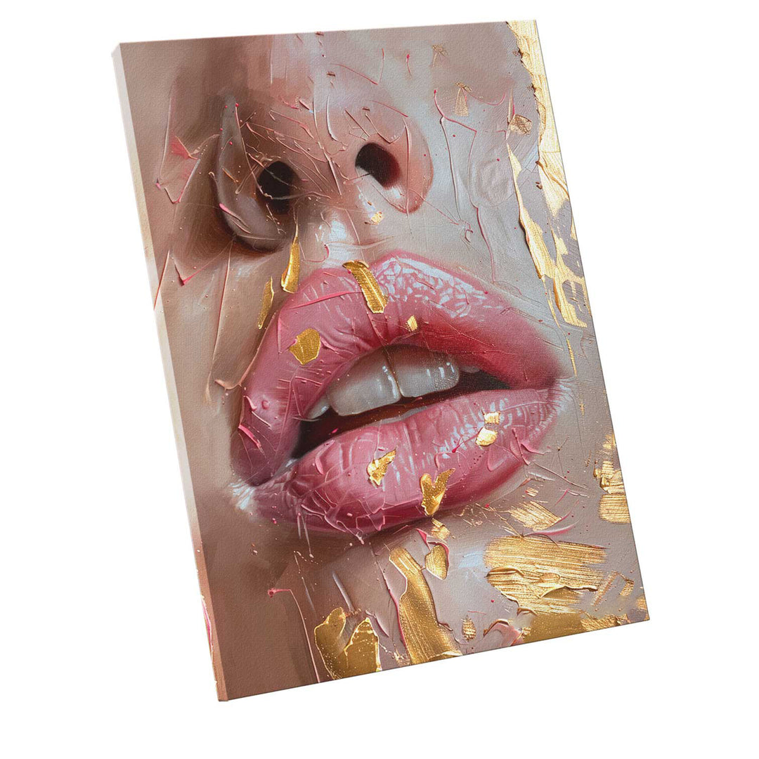 Sexy Pink Lips Asbtract Fashion Wall Art