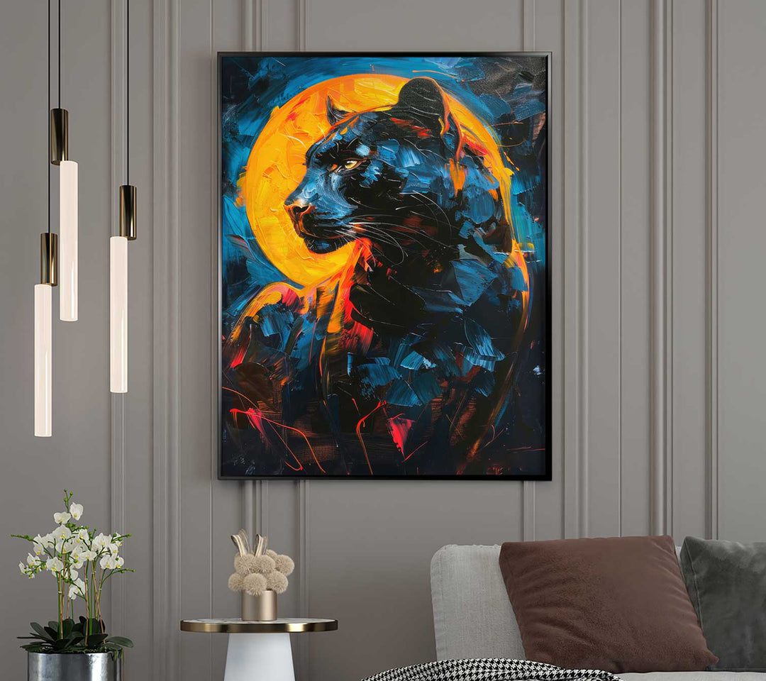 Majestic Black Panther Wall Art Wild Moon