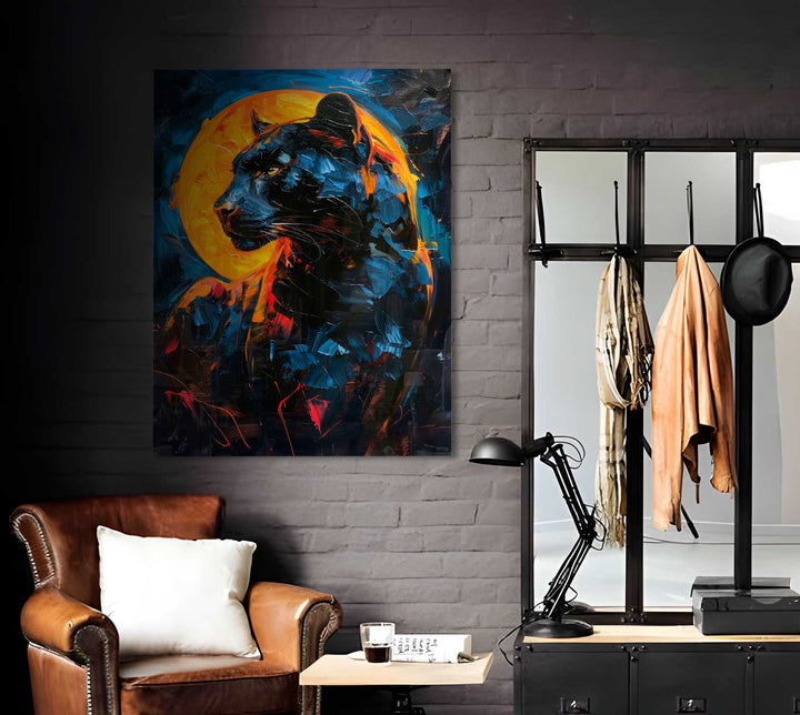 Majestic Black Panther Wall Art Wild Moon