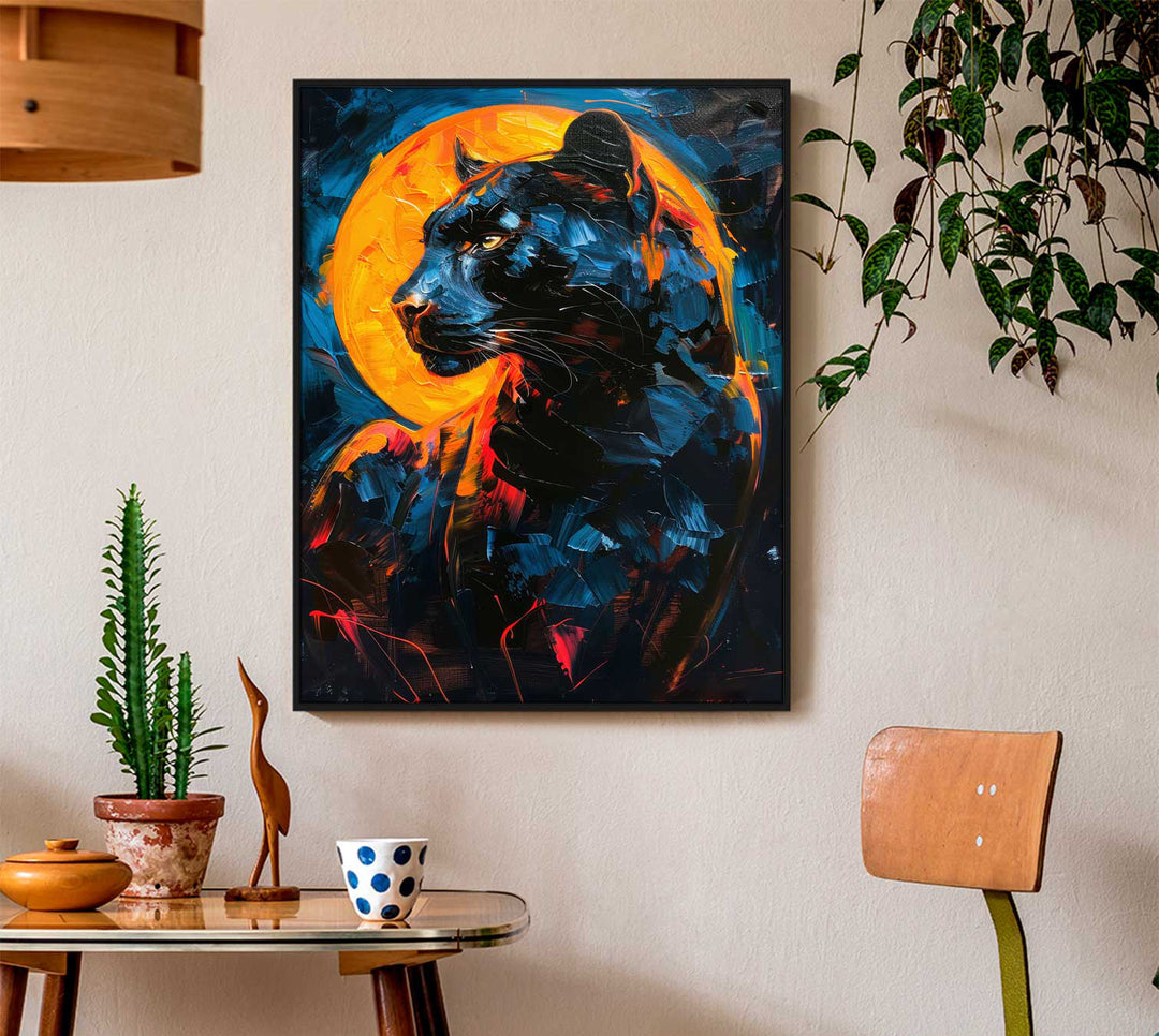 Majestic Black Panther Wall Art Wild Moon