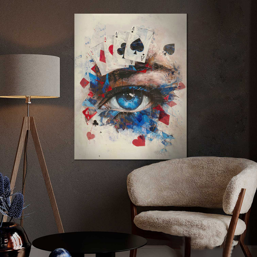 Ace Card Artwork Poker Playing Cards Canvas Wall Decoration
