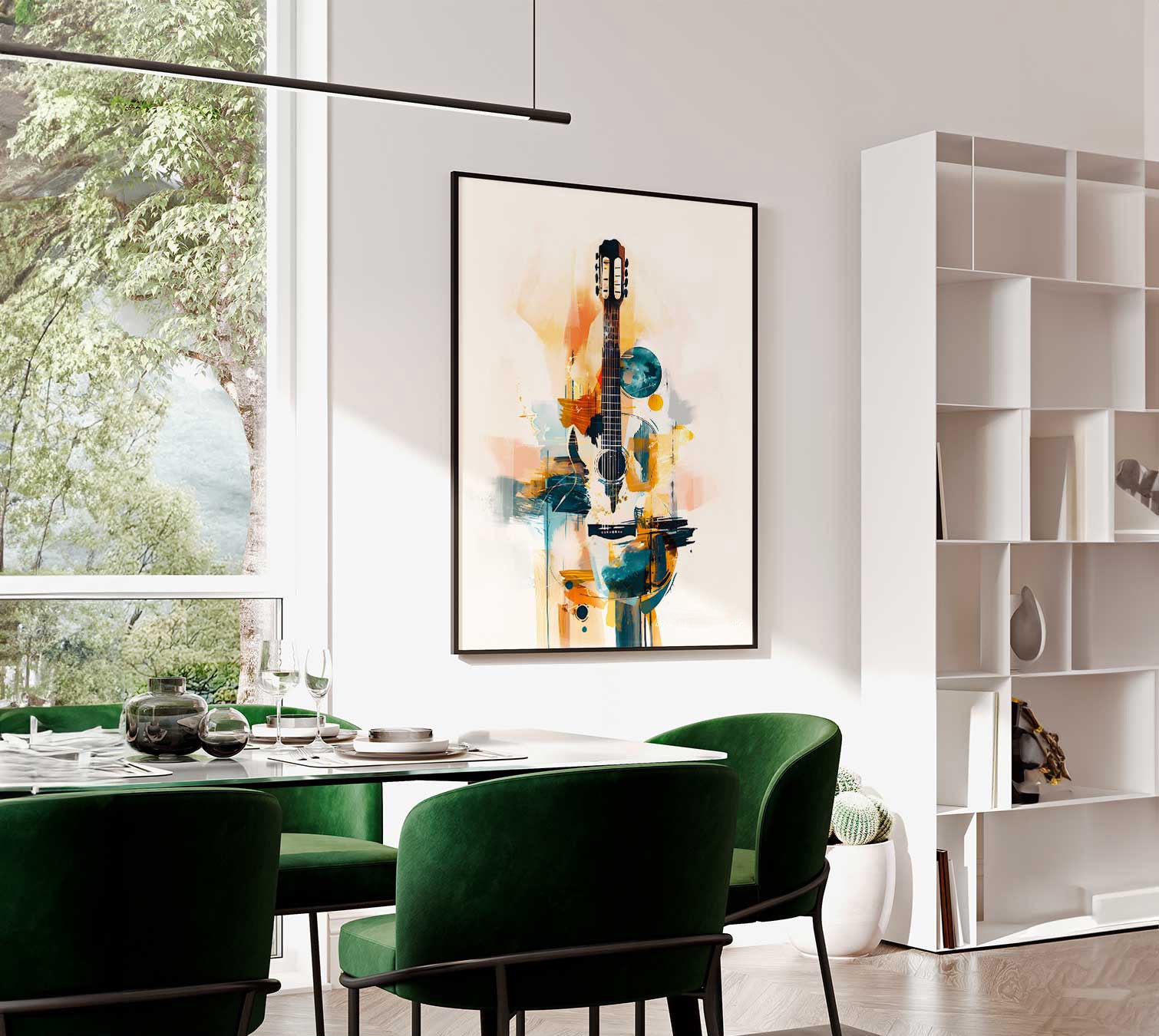 Abstract Guitar Music Lover Wall Art | Artbyusuf