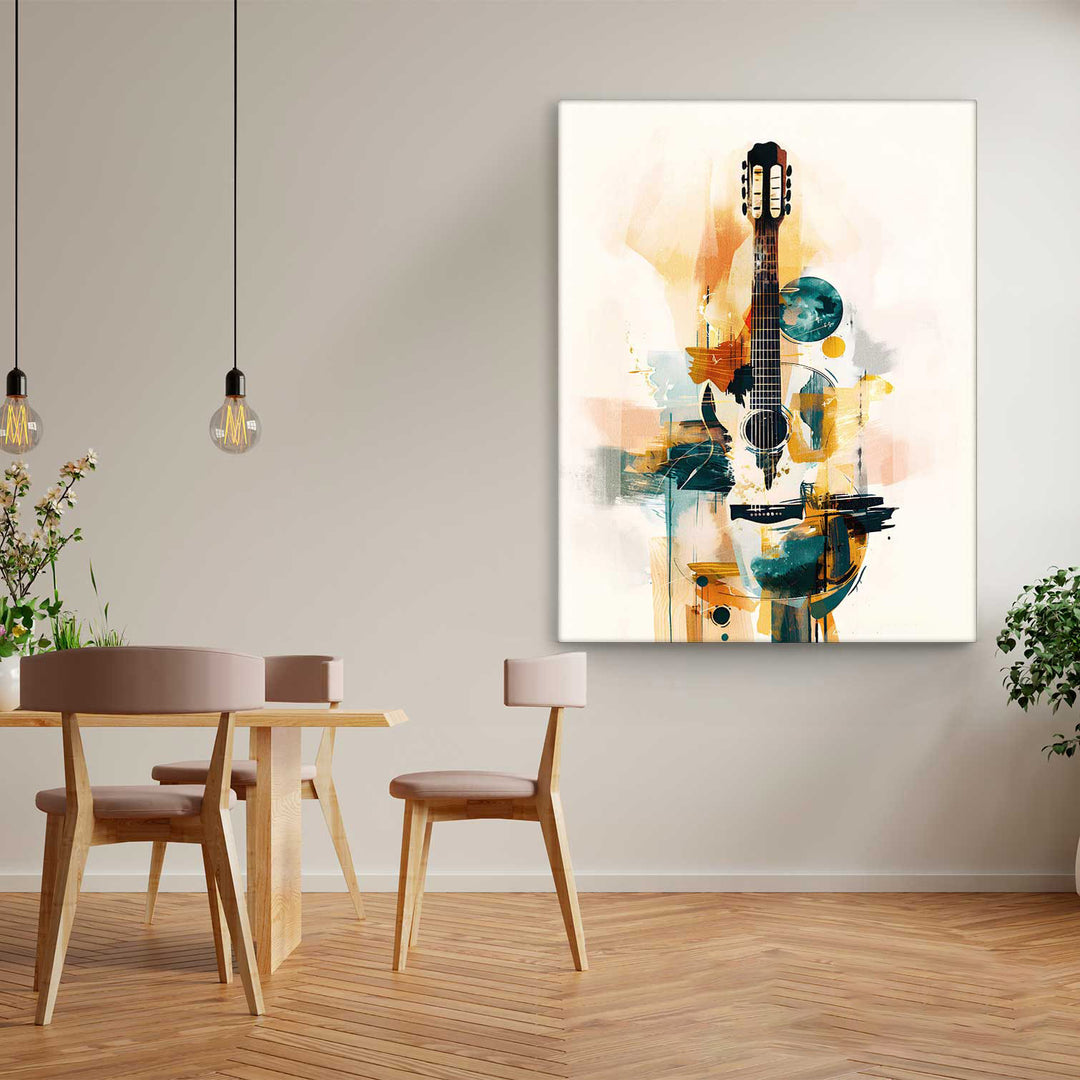 Abstract Guitar Music Lover Wall Art