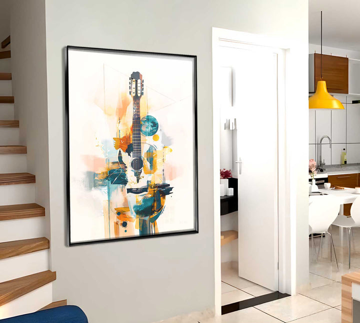 Abstract Guitar Music Lover Wall Art