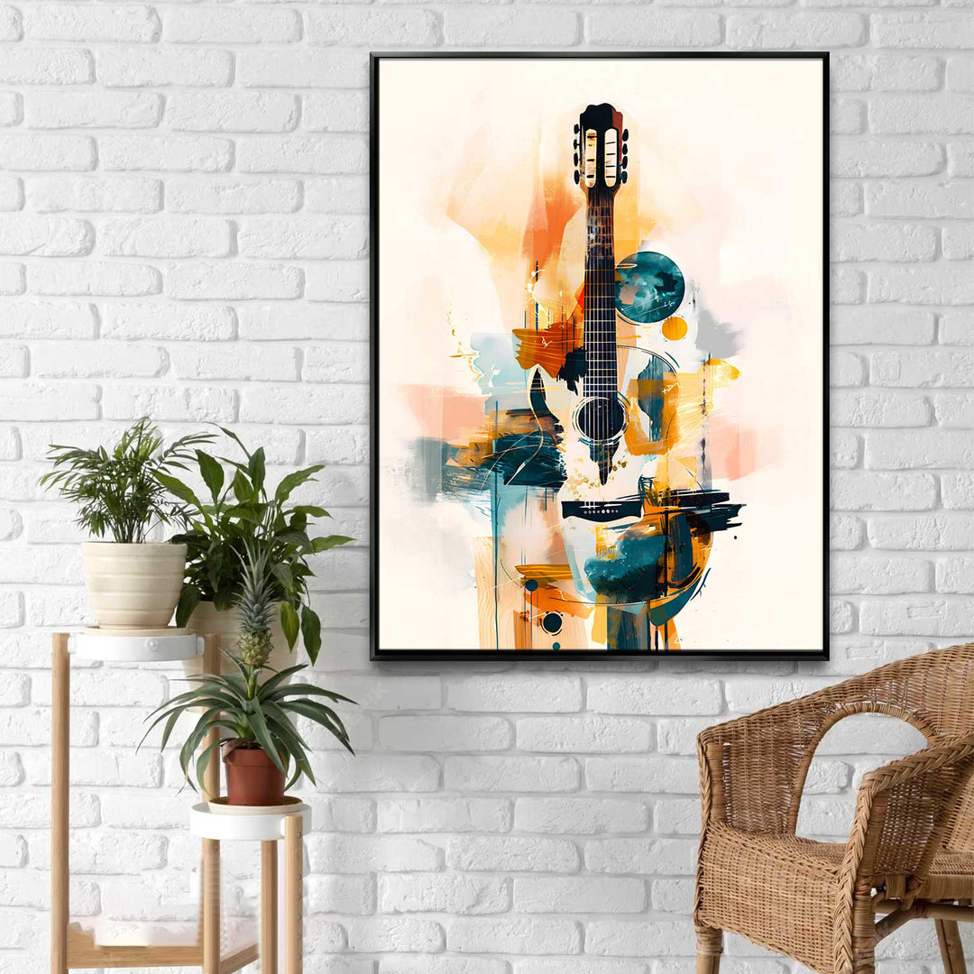 Abstract Guitar Music Lover Wall Art