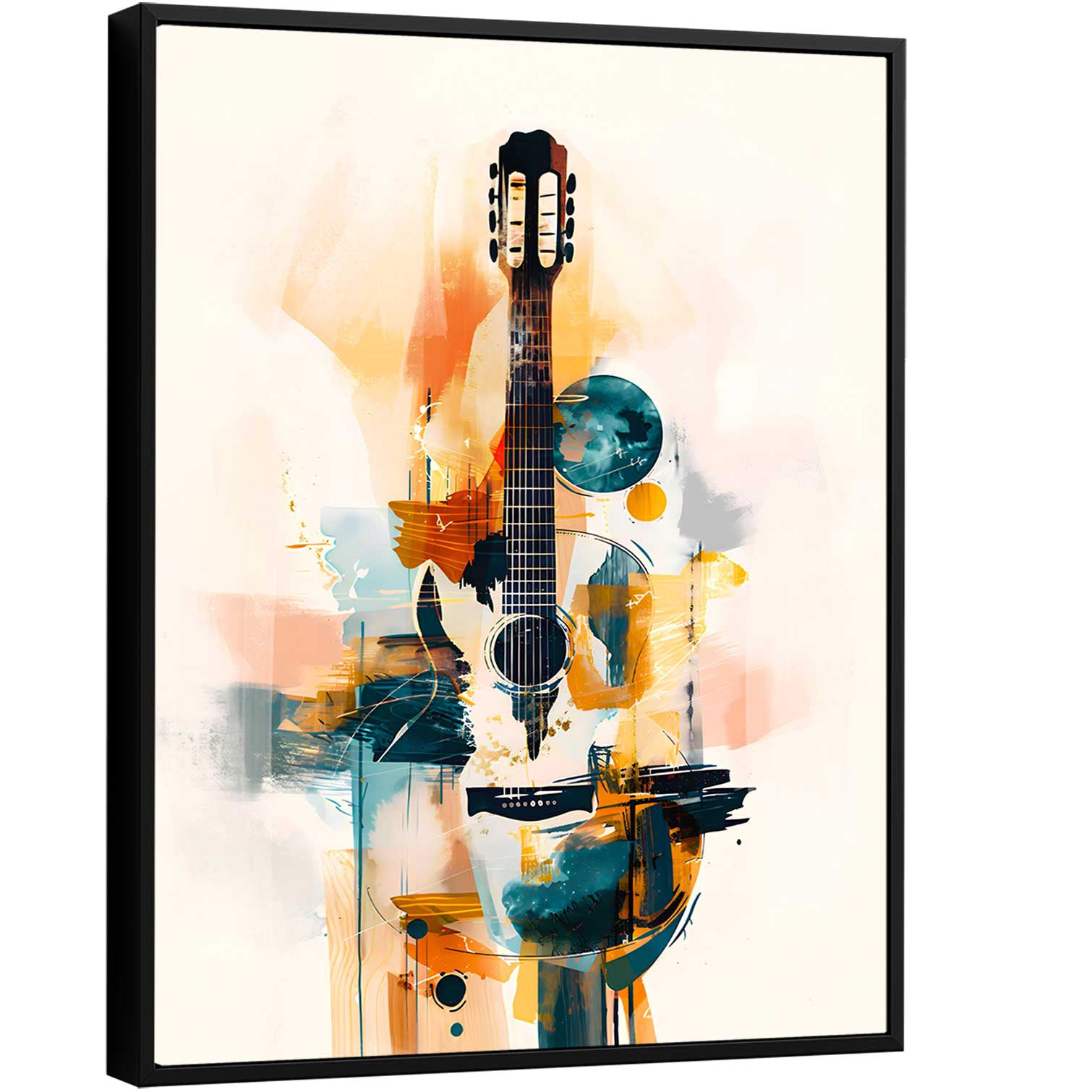 Abstract Guitar Music Lover Wall Art | Artbyusuf