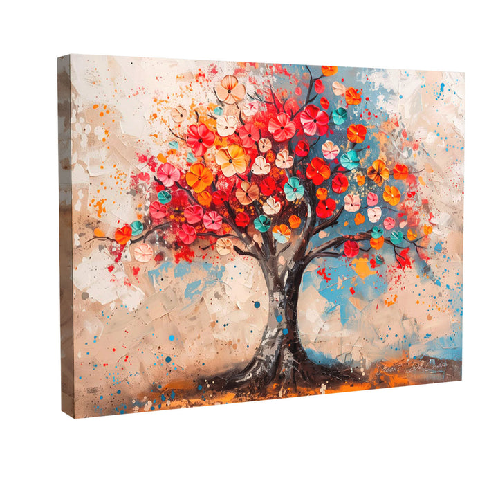 Abstract Colorful Tree of Life Wall Art