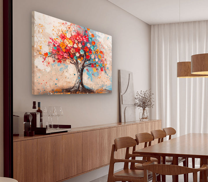 Abstract Colorful Tree of Life Wall Art