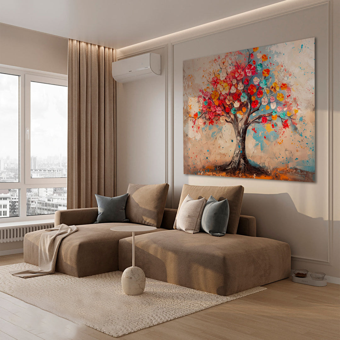 Abstract Colorful Tree of Life Wall Art