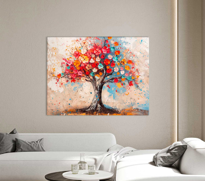 Abstract Colorful Tree of Life Wall Art