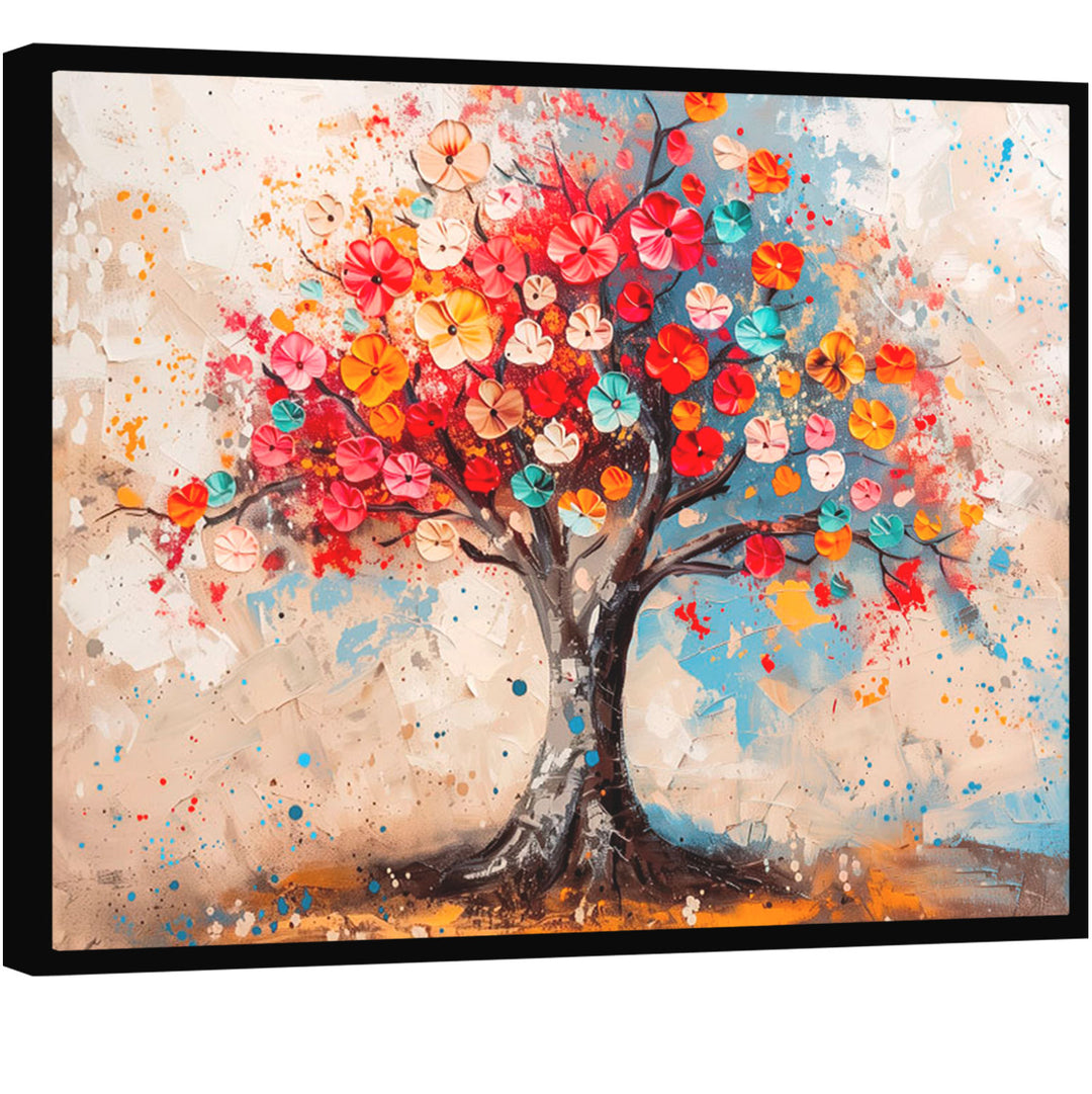 Abstract Colorful Tree of Life Wall Art