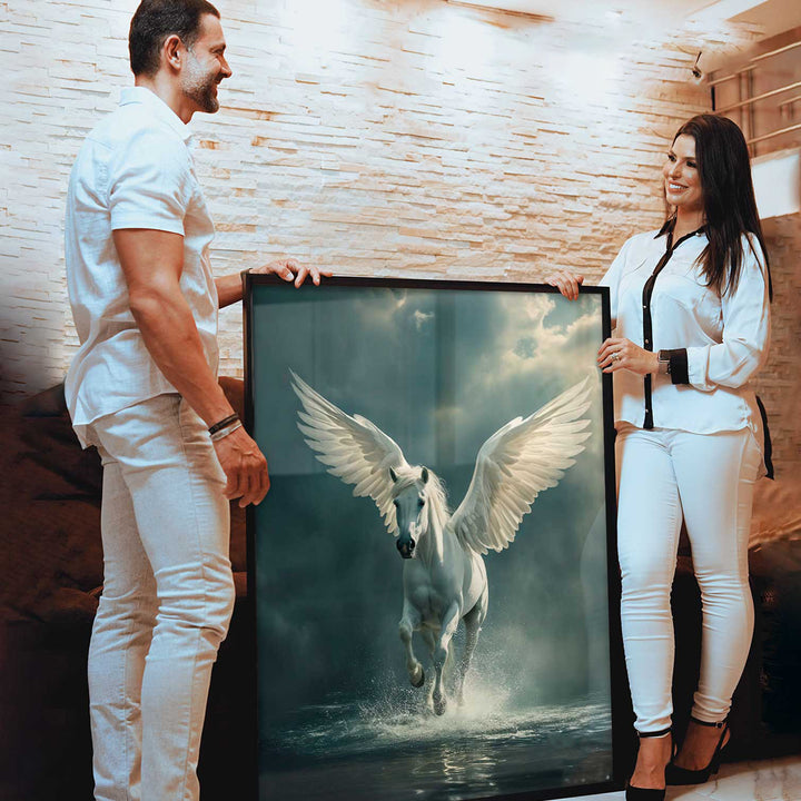 Flying Pegasus Canvas Print – Mythical Power & Grace