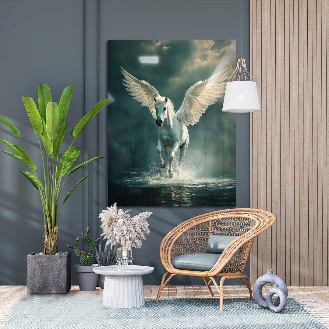 Flying Pegasus Canvas Print – Mythical Power & Grace