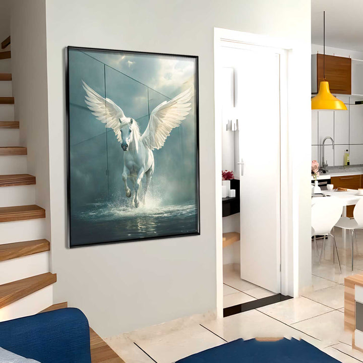 Flying Pegasus Canvas Print – Mythical Power & Grace