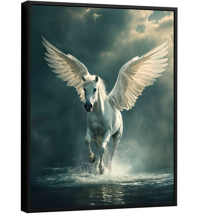Flying Pegasus Canvas Print – Mythical Power & Grace