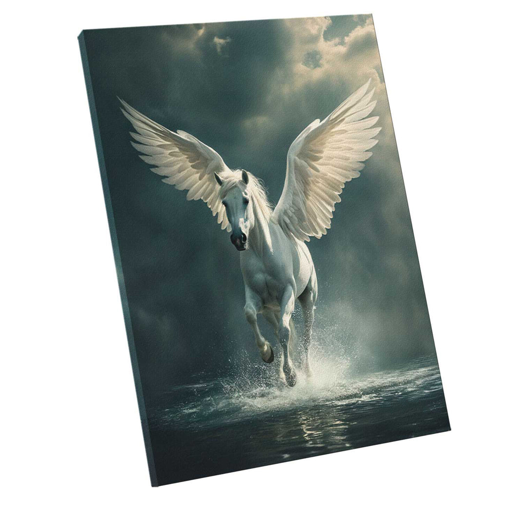 Flying Pegasus Canvas Print – Mythical Power & Grace