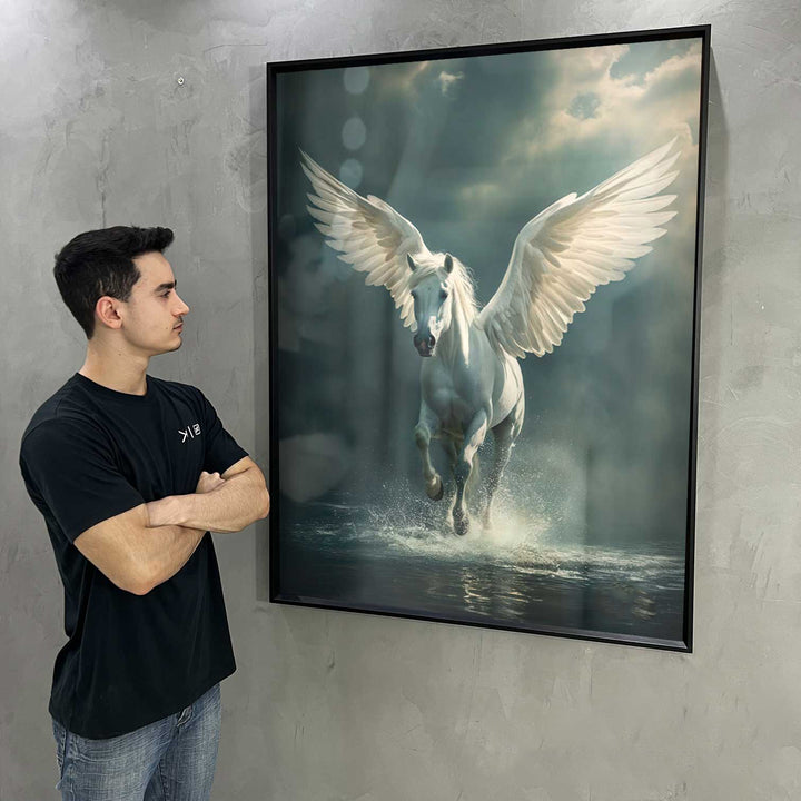 Flying Pegasus Canvas Print – Mythical Power & Grace