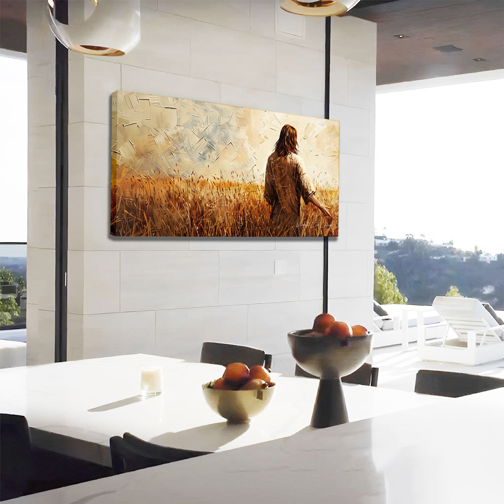 Jesus in the Wheat Field Painting