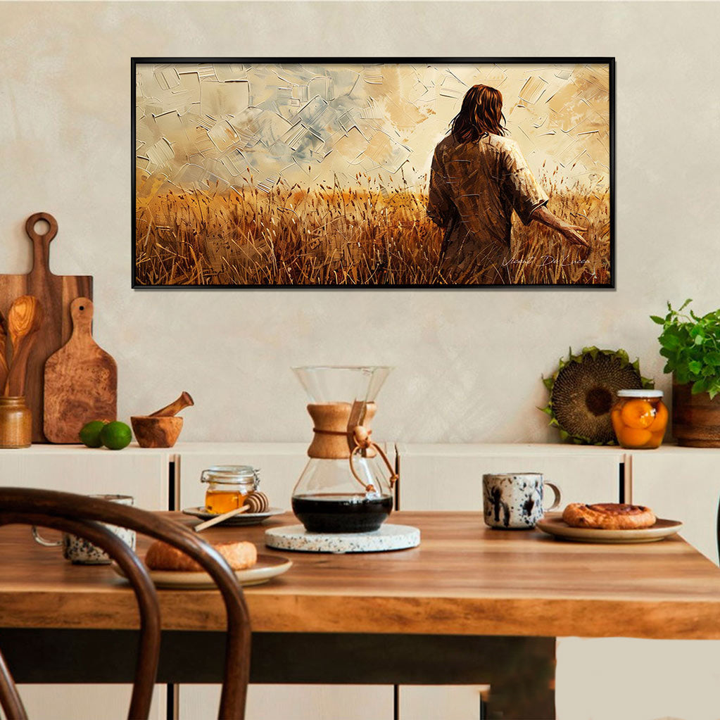 Jesus in the Wheat Field Painting