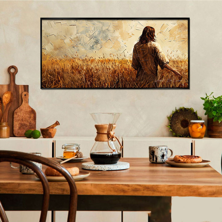 Jesus in the Wheat Field Painting
