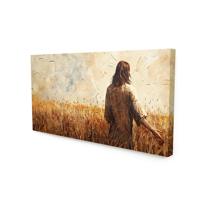 Jesus in the Wheat Field Painting