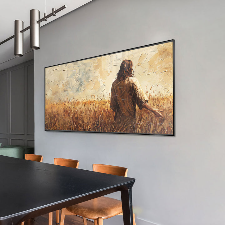Jesus in the Wheat Field Painting