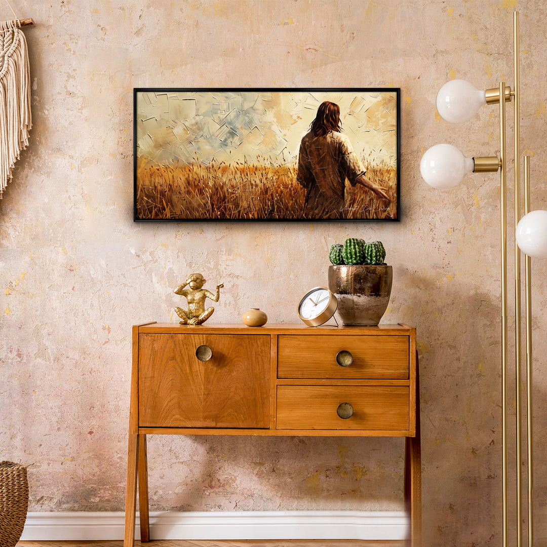 Jesus in the Wheat Field Painting